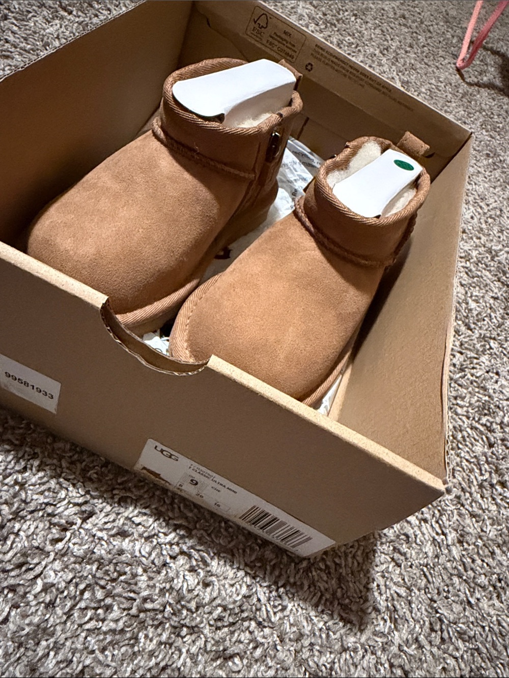 UGG Kids Mini Boot in Chestnut Suede